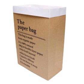 6 Pcs Kraft Paper Florist Dried Flower Gift Packaging Bags Bouquet Wrapping Boxes Paper Grocery Retail Bags without Handle