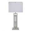 Modern Design Table Lamp 1pc Sparkling Decorative Home Decor Designer Table Lamp, Water Dancing Light, Satin Night Light