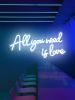 All You Need Is Love Neon Sign 15.7x7.9 inch USB Powered Led Lights Wall Sign