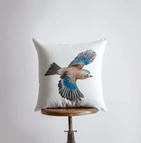 Watercolor Bluebird | Gifts | Brid Prints | Bird Decor | Accent Pillow Covers | Throw Pillow Covers | Pillow | Room Decor | Bedroom Decor (Dimensions: 12x12)