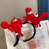 Cute and funny stuffed animal crayfish crab headband cartoon holiday promotion headband hairpin headwear